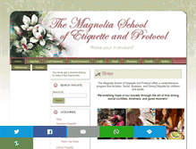 Tablet Screenshot of magnoliaetiquette.com
